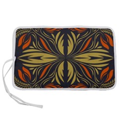 Folk Flowers Print Floral Pattern Ethnic Art Pen Storage Case (l) by Eskimos