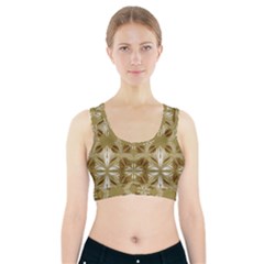 Folk Flowers Print Floral Pattern Ethnic Art Sports Bra With Pocket by Eskimos