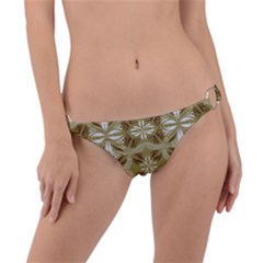 Folk Flowers Print Floral Pattern Ethnic Art Ring Detail Bikini Bottom by Eskimos