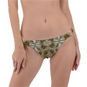 Folk flowers print Floral pattern Ethnic art Ring Detail Bikini Bottom View1