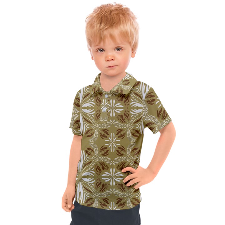 Folk flowers print Floral pattern Ethnic art Kids  Polo Tee