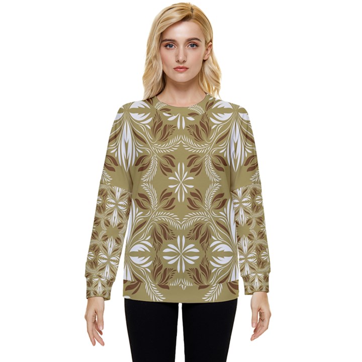 Folk flowers print Floral pattern Ethnic art Hidden Pocket Sweatshirt