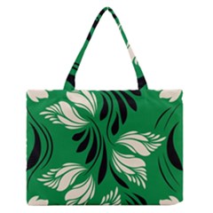 Folk Flowers Print Floral Pattern Ethnic Art Zipper Medium Tote Bag by Eskimos