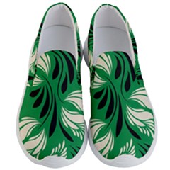 Folk Flowers Print Floral Pattern Ethnic Art Men s Lightweight Slip Ons by Eskimos