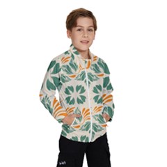 Folk Flowers Print Floral Pattern Ethnic Art Kids  Windbreaker