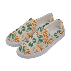 Folk Flowers Print Floral Pattern Ethnic Art Women s Canvas Slip Ons by Eskimos