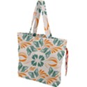 Folk flowers print Floral pattern Ethnic art Drawstring Tote Bag View1