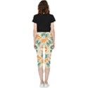 Folk flowers print Floral pattern Ethnic art Inside Out Lightweight Velour Capri Leggings  View2