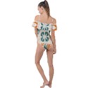 Folk flowers print Floral pattern Ethnic art Frill Detail One Piece Swimsuit View2