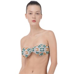 Folk Flowers Print Floral Pattern Ethnic Art Classic Bandeau Bikini Top  by Eskimos