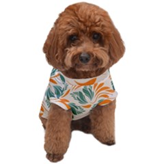 Folk Flowers Print Floral Pattern Ethnic Art Dog T-shirt by Eskimos