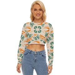 Folk Flowers Print Floral Pattern Ethnic Art Lightweight Long Sleeve Sweatshirt by Eskimos