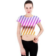 Abstract-lines-mockup-oblique Crew Neck Crop Top