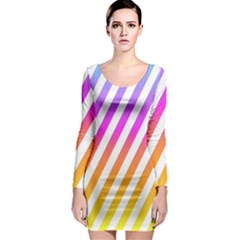 Abstract-lines-mockup-oblique Long Sleeve Bodycon Dress by Jancukart