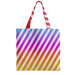 Abstract-lines-mockup-oblique Zipper Grocery Tote Bag