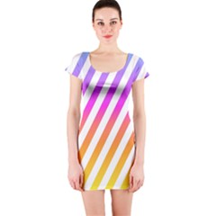 Abstract-lines-mockup-oblique Short Sleeve Bodycon Dress by Jancukart