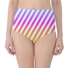 Abstract-lines-mockup-oblique Classic High-waist Bikini Bottoms