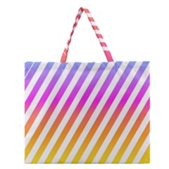 Abstract-lines-mockup-oblique Zipper Large Tote Bag