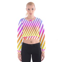 Abstract-lines-mockup-oblique Cropped Sweatshirt