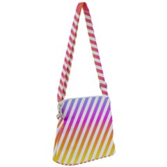 Abstract-lines-mockup-oblique Zipper Messenger Bag