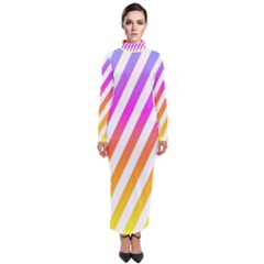 Abstract-lines-mockup-oblique Turtleneck Maxi Dress by Jancukart