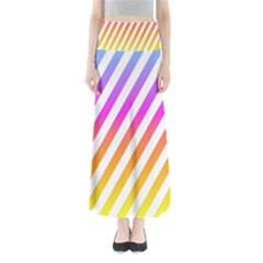 Abstract-lines-mockup-oblique Full Length Maxi Skirt