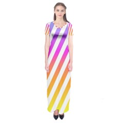 Abstract-lines-mockup-oblique Short Sleeve Maxi Dress