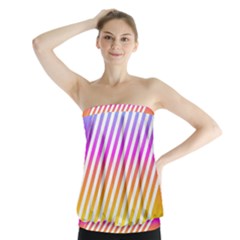 Abstract-lines-mockup-oblique Strapless Top