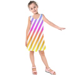 Abstract-lines-mockup-oblique Kids  Sleeveless Dress by Jancukart