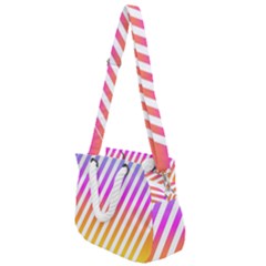 Abstract-lines-mockup-oblique Rope Handles Shoulder Strap Bag