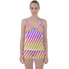 Abstract-lines-mockup-oblique Tie Front Two Piece Tankini