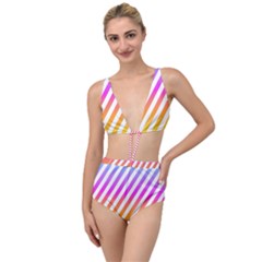 Abstract-lines-mockup-oblique Tied Up Two Piece Swimsuit by Jancukart