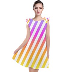 Abstract-lines-mockup-oblique Tie Up Tunic Dress by Jancukart