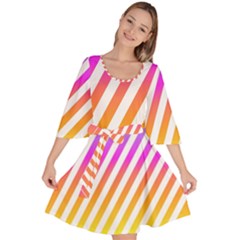 Abstract-lines-mockup-oblique Velour Kimono Dress