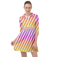 Abstract-lines-mockup-oblique Mini Skater Shirt Dress by Jancukart