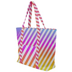 Abstract-lines-mockup-oblique Zip Up Canvas Bag