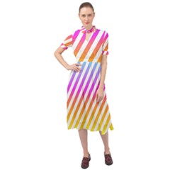 Abstract-lines-mockup-oblique Keyhole Neckline Chiffon Dress