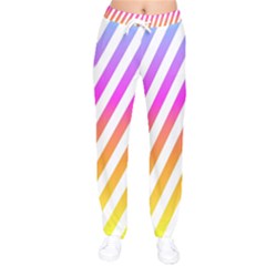 Abstract-lines-mockup-oblique Women Velvet Drawstring Pants