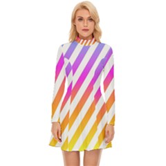 Abstract-lines-mockup-oblique Long Sleeve Velour Longline Dress