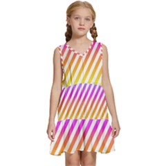 Abstract-lines-mockup-oblique Kids  Sleeveless Tiered Mini Dress by Jancukart