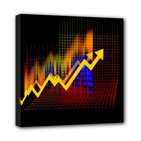 Logo-finance-economy-statistics Mini Canvas 8  X 8  (stretched)