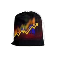 Logo-finance-economy-statistics Drawstring Pouch (large)