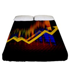 Logo-finance-economy-statistics Fitted Sheet (king Size) by Jancukart