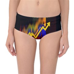 Logo-finance-economy-statistics Mid-waist Bikini Bottoms