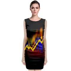 Logo-finance-economy-statistics Classic Sleeveless Midi Dress