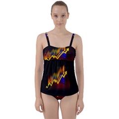 Logo-finance-economy-statistics Twist Front Tankini Set