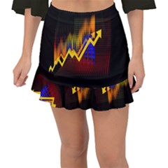 Logo-finance-economy-statistics Fishtail Mini Chiffon Skirt