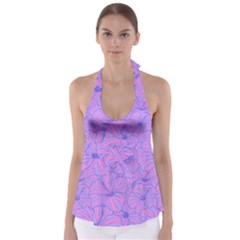 Flower-b 001 Babydoll Tankini Top