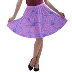 Flower-b 001 A-line Skater Skirt by nate14shop