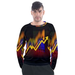 Logo-finance-economy-statistics Men s Long Sleeve Raglan Tee